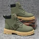 thumbnail image 3 of Botas altas para Hombre, botines de motocicleta a la moda, Botas de cuero impermeables para Hombre, Botas de plataforma con cordones, Botas de talla grande para Hombre, 3 of 5