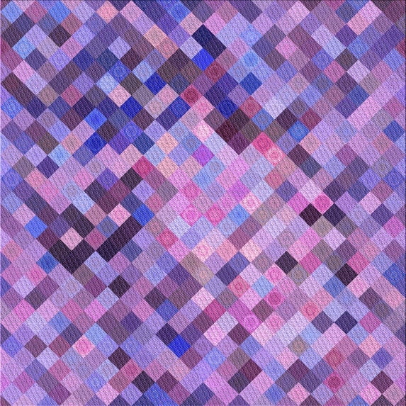 Ahgly Company Indoor Square Patterned Heliotrope Purple Area Rugs, 5' Square