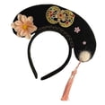 thumbnail image 4 of Tocado chino adornado decorativo con borla jinwen aro de pelo chino Estilo Qing D, 4 of 8