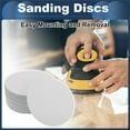 thumbnail image 2 of Discos de lija Unique Bargains, 4.92" 120 grano para reparación automotriz, papel de lija redondo con gancho y bucle de óxido de aluminio blanco, 50 piezas, 2 of 7