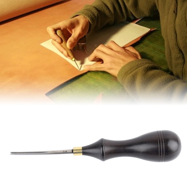 Leather Beveler Tool,Professional U Shaped Stainless Steel Blade DIY Leather Groover Tool Leather Stitching Groover Creasing Edge Beveler For DIY Leathercraft Cutting