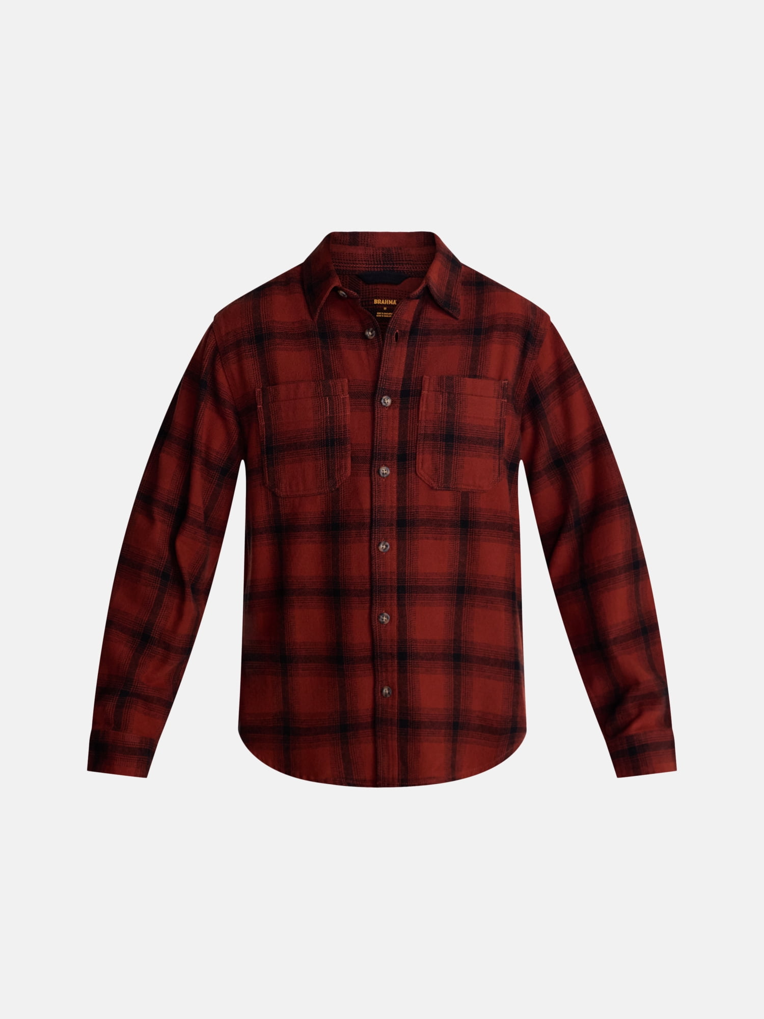 Brahma Men's Work Flannel Shirt with Long Sleeves, Sizes S-3XL