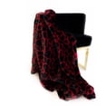 thumbnail image 3 of Plutus Red Black Plush Faux Fur Luxury Throw Blanket, 3 of 3