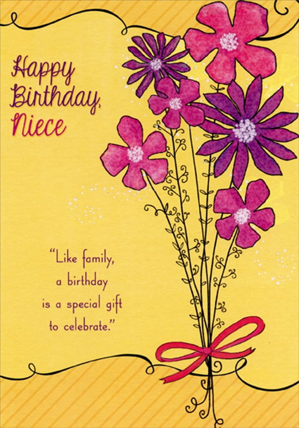 Designer Greetings Special Gift to Celebrate Pink and Purple Flowers