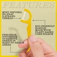 thumbnail image 3 of Twice Oral Wellness Floss Picks with 3-Strands – Wax-Coated Floss, Eco-Friendly Cornstarch Handles, Dual Action Flosser & Toothpick, Vegan, Strong Mint, 300 Ct, 3 of 10