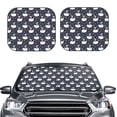 thumbnail image 6 of Lsque Swan And Flowers1 2 PCS Windshield Sun Shade | CarFoldable Window Covers | Car Accessories Reflect UV for Universal Cars SUV Truck | Medium, 6 of 7