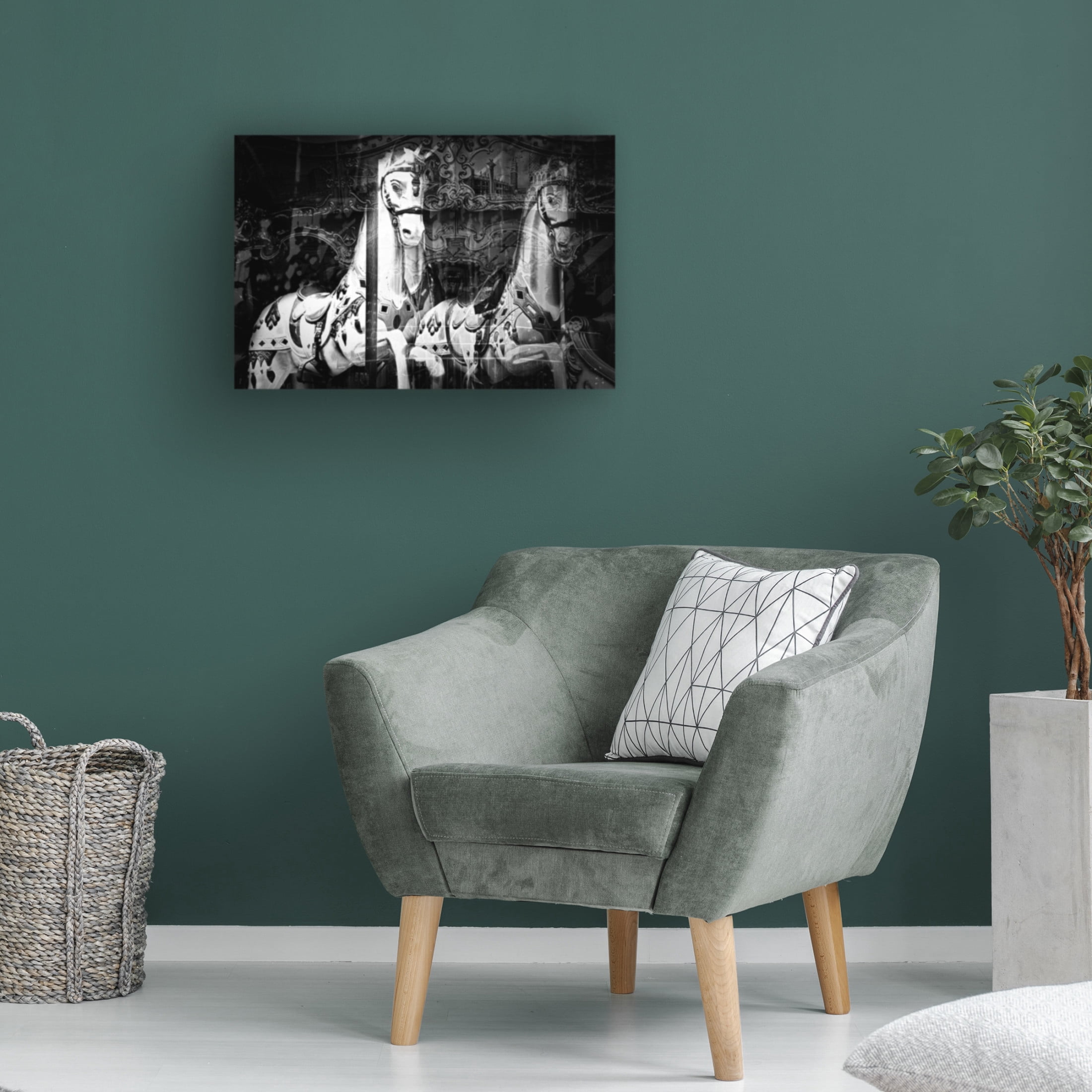 Canvas Wall Art - Angel Julie 'Dream Of Carousel' Wall Art for Living Room, Bedroom, or Office D?cor by Trademark Fine Art - 19 x 12 Inches