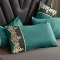 thumbnail image 5 of Luxurious Solid Color Pillowcase Set 2-Piece with European Embroidery & Lace, Breathable Polyester-Cotton, Skidproof & Durable for Elegant Bedroom Decor, 5 of 5