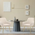 thumbnail image 2 of CangLong Furniture Modern Living Dining Room Accent Arm Chairs, Set of 2, Beige, 2 of 6