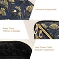 thumbnail image 5 of FORMRS Makeup Bag Travel Cosmetic Organizer for Women Fold Flat Zipper Pouch with Handle, Gold Art Pattern, 5 of 8