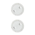 thumbnail image 2 of relayinert Marine Boat RV White Access Hatch Cover Plate Screw Deck Out 4 inch 2PCS, 2 of 6