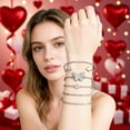 thumbnail image 4 of DAMAI 5 Pcs/Set Layered Butterfly Bracelet Bohemian Gold Silver Butterfly Crystal Bangle Set, Retro and Elegant Bow Open Bracelet for Women Best Gift for Friends, 4 of 9