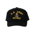 thumbnail image 2 of Men's Retired Series U.S. Military Veteran Unstructured Snapback Baseball Hat US Army Black, 2 of 4