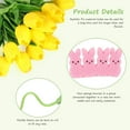 thumbnail image 4 of Tutuviw Easter Decorations Easter Peeps Decor,Easter Little Bunnies Decor,164Pcs Artificial Tulips with Bunnies & Eggs Vase Filler Set Spring Decor for Table Centerpieces,Yellow, 4 of 8