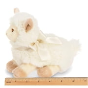 Bearington Baby Sweet Alma Plush Stuffed Animal Llama with Rattle, 6 inches - Stuffed Animal Rattle Toy