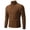 Coffee, variant on Men's Sweater Loose Fit Autumn New Men's Solid Color High Neck Thin Knit Sweater Korean Version Slim Fit Warm Base Sweater(Gray)