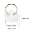 thumbnail image 2 of Uxcell Rubber Sink Plug, White Drain Stopper Fit 1" to 1-1/16" Drain for Bathtub Kitchen and Bathroom 3 Pack, 2 of 5