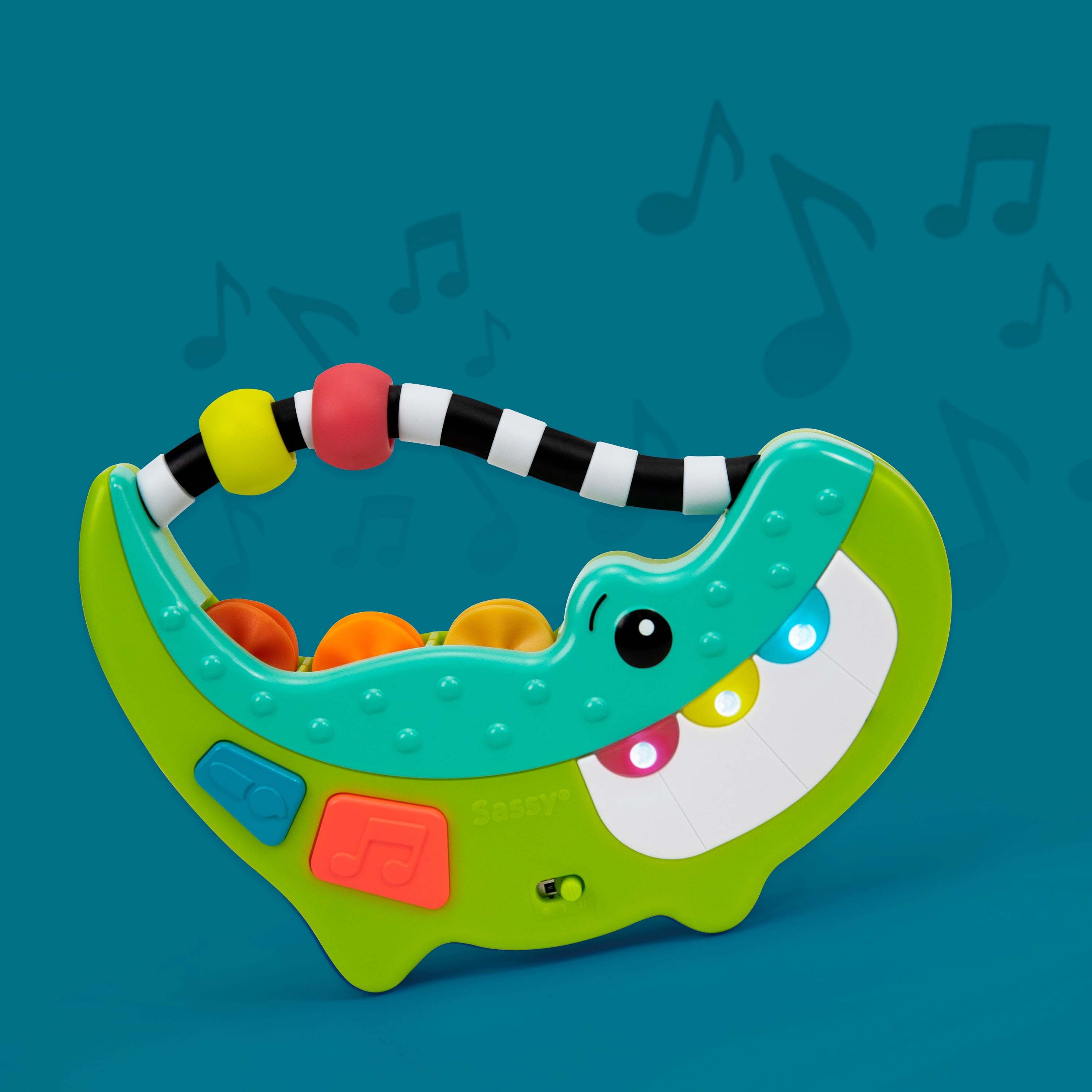 Sassy Rock-a-Dile Musical & Developmental Electronic Baby Toy - 6 Months and Up