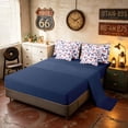 thumbnail image 5 of Manfei Watercolor Bow Stars Full Size Bedding Sets, USA Flag Stripe Full Size Bed in a Bag, Red Blue White, Navy Reversible 7pcs, 5 of 6