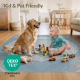 thumbnail image 4 of ODIKA 8'x10' Ultra-Soft Area Rug, With Solid Field And Interlocking Edge Trim Shag Boho Medallion Playful None Washable, Bare feet friendly, Silk-Touch for Bedroom, Under Sectional, 4 of 7