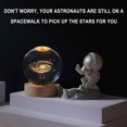 thumbnail image 1 of Bola de cristal de astronauta de galaxia planetaria luminosa con luz de noche de empuje manual de astronauta Fuente de alimentación USB para mantener el calor / luz de noche rgb regalo para Wmkox8yii  gf7609, 1 of 7