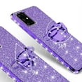 thumbnail image 4 of For Samsung Galaxy A51 5G Ring Kickstand Cute Glitter Protective Phone Case Cover - Purple, 4 of 5