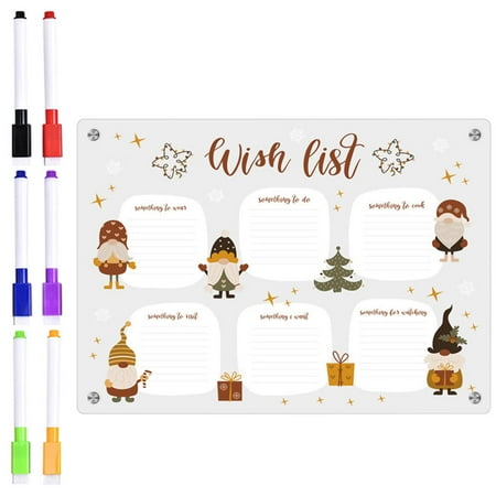 

Erasable Writing Board Home Organizer Pad Cute Office Acrylic