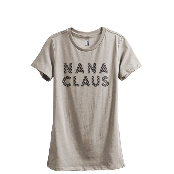 Nana Claus Women's Fashion Relaxed T-Shirt Tee Heather Tan 2X-Large
