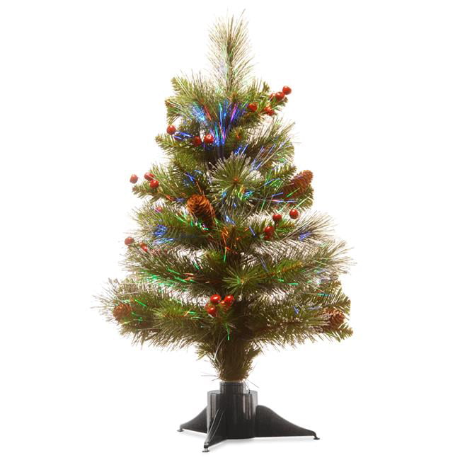 2 ft. Fiber Optic Crestwood Spruce Artificial Christmas Tree - Walmart.com
