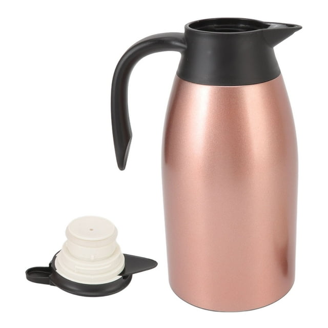 Jarra De Café Térmica, Jarra De Café Térmica De Acero Inoxidable 304 Con Tapa, Jarra De Té Al Vacío De 2 Litros, Termo De Café Aislado, Dispensador De Bebidas De Agua Al