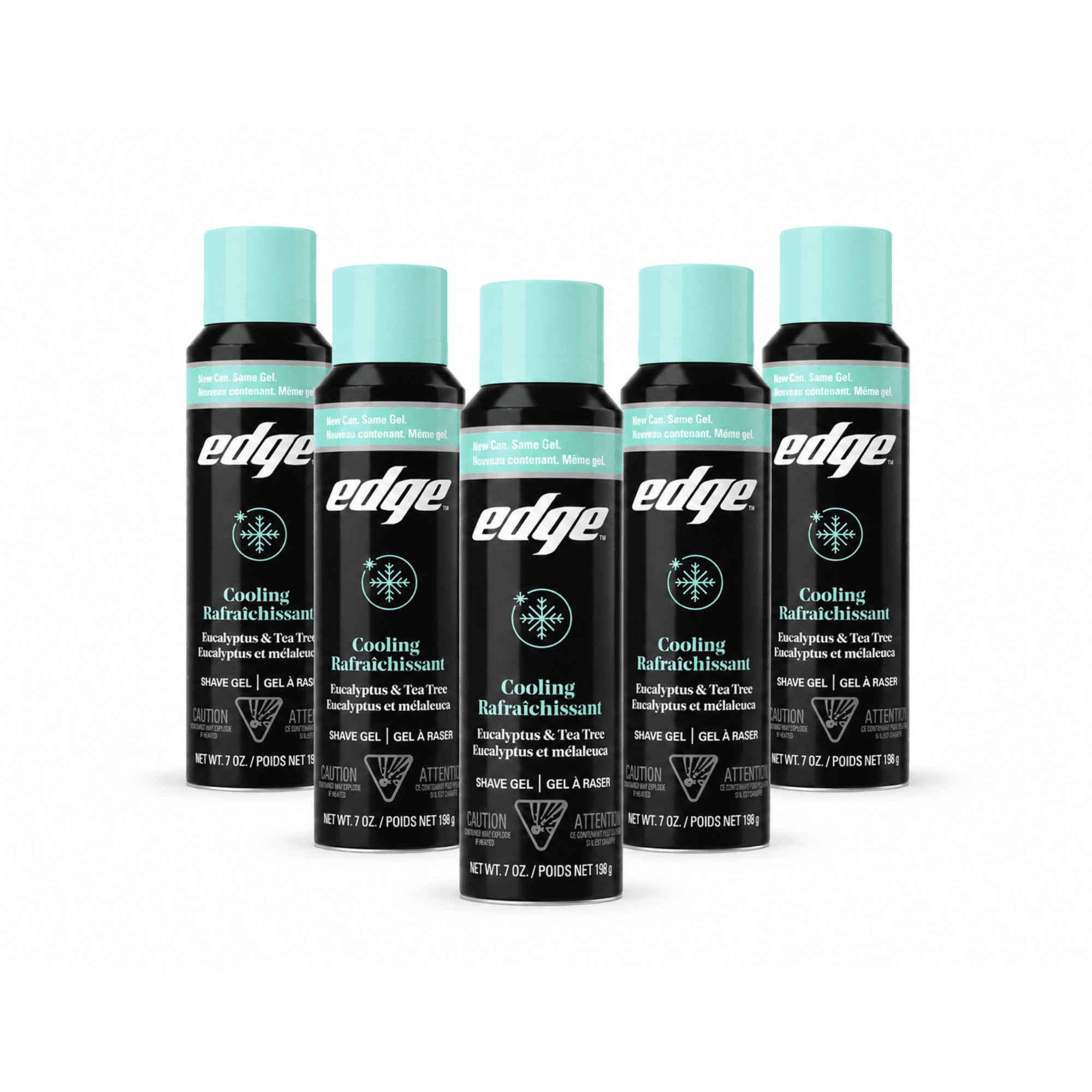 Edge Shave Gel, Cooling Eucalyptus & Tea Tree, 7 oz 5 Pack