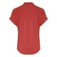 thumbnail image 5 of Camiseta sin mangas de verano para mujer, corte holgado, cuello en V plisado, sin mangas, bajo curvo, fluida, 5 of 5