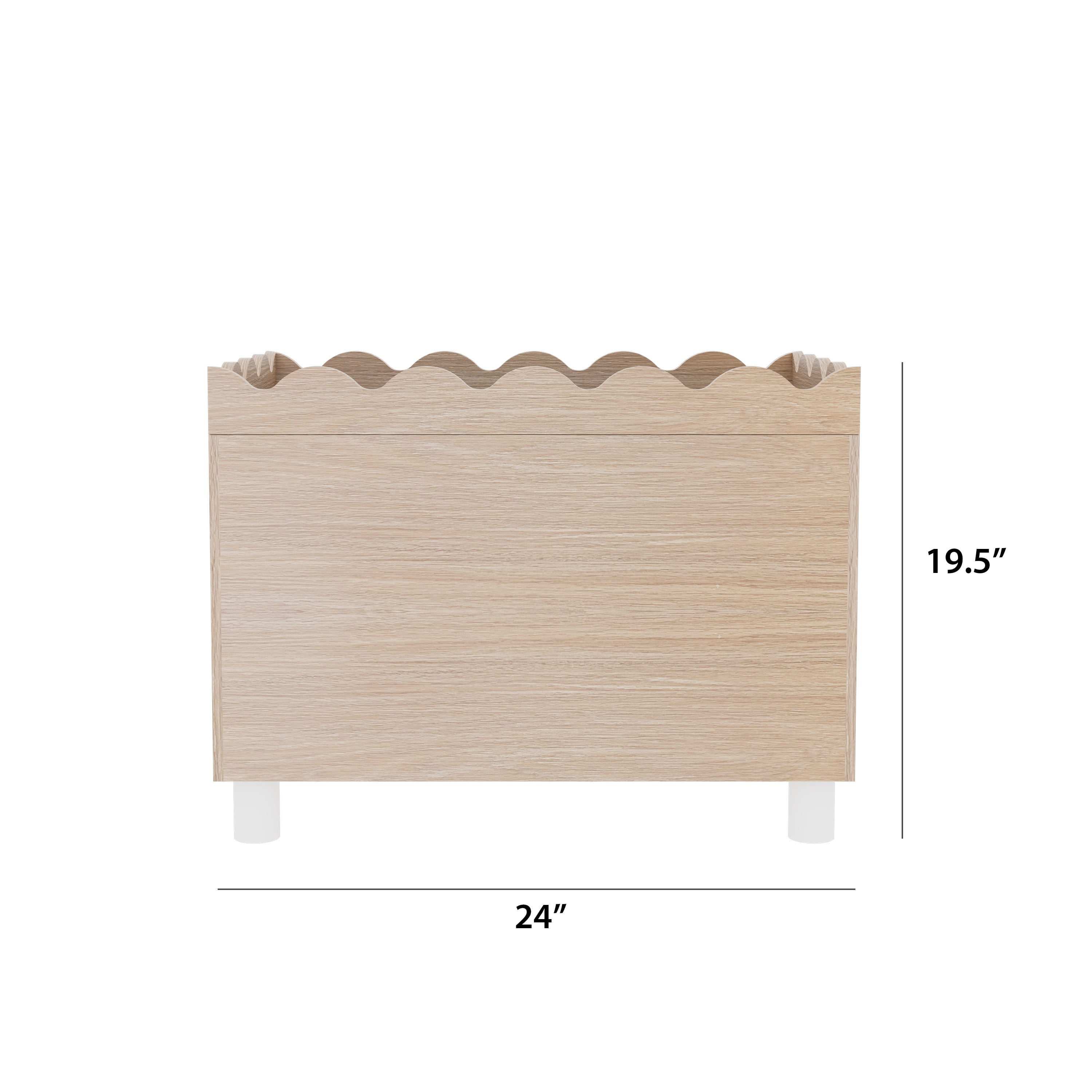 House of Happy Wiggle Wooden Kids Toy Storage Trunk with Lift-Off Top, Natural Finish