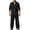 Black, variant on cllios Men's Loungewear Set, Relaxed Fit Henley Solid Print Long Sleeve Shirt and Long Jegging Pants, 2 Piece