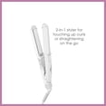 thumbnail image 3 of Conair Travel Flat Iron and Curler, 2-in-1 Tool, Portable Hair Straightener and Hair Curler in White by Travel Smart, 3 of 6