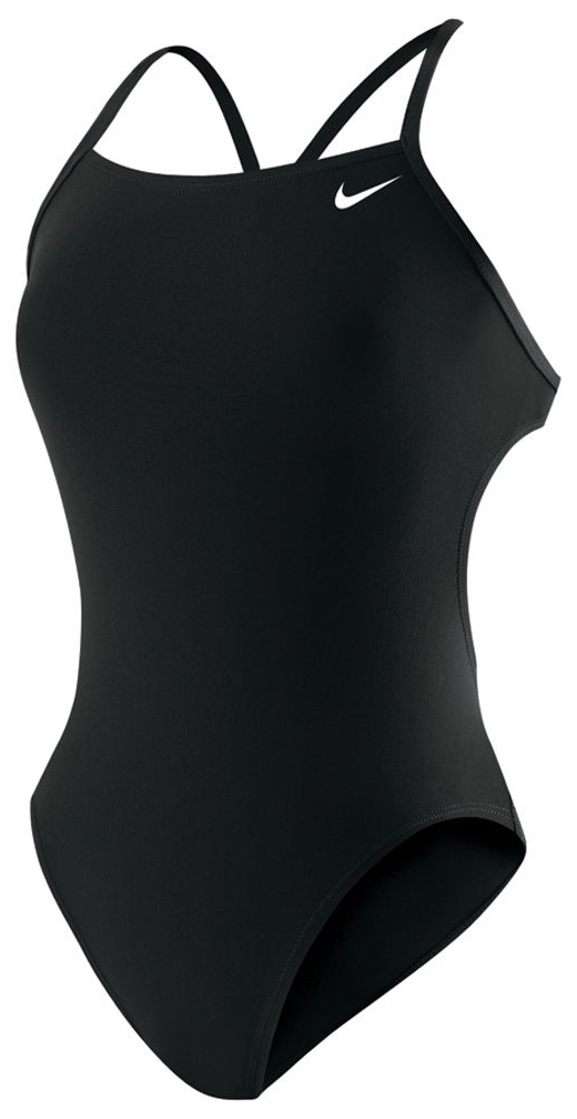 nike cut out swimsuit black