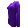 thumbnail image 4 of ACTIVE UNIFORMS Women's Under Scrub Tee Crew Neck Long Sleeve T-Shirt (Purple, Small), 4 of 6