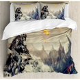 thumbnail image 3 of Outer Space Decor Twin Size Duvet Cover Set, Futuristic Mechanical Armed Soldier in Battle Alien Planet Save the World Image, Decorative 2 Piece Bedding Set with 1 Pillow Sham, Grey, by Ambesonne, 3 of 3