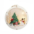 thumbnail image 2 of Adornos Navideños Colgantes Led Hechos a Mano | Colgantes de Madera Brillantes con Forma de Reno y Muñeco de Nieve para Decorar El Hogar (1 Unidad, 19,5 X 19,5 X 3 Cm), 2 of 7