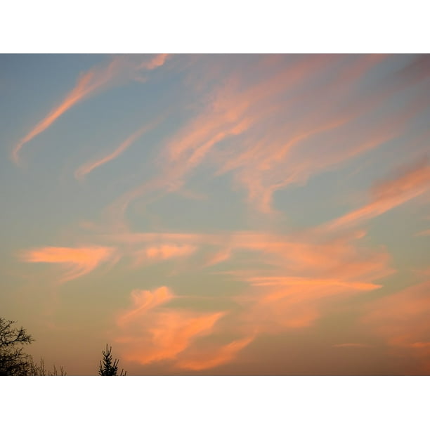 Background Clouds Evening Sky Mood Sky Wallpaper Inch By 30 Inch Laminated Poster With Bright Colors And Vivid Imagery Fits Perfectly In Many Attractive Frames Walmart Com Walmart Com