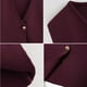 thumbnail image 5 of Chaleco corto de punto FindThy para mujer, cuello en V, con botones, color rojo vino, 5 of 5