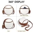 thumbnail image 3 of GAEKEAO Crossbody Bags for Women Vegan Leather Circle Cross Body Shoulder Purses with Adjustable Straps, 3 of 6
