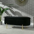 thumbnail image 2 of Jennifer Taylor Home Chloe Modern Glam Storage Bench by  Anthracite Black - Velvet, 2 of 5