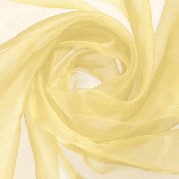 Tela de tul de organza Uxcell, cristalina y sedosa para mantel de bricolaje, color champán dorado