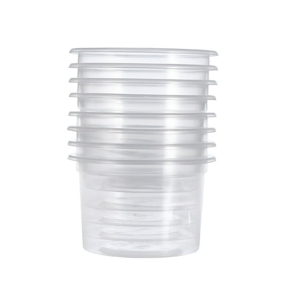 ACDANC 100PCS 5oz Disposable Plastic Portion Cups Clear Portion Container with Lids for Jelly Yogurt Mousses