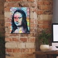 thumbnail image 5 of Epic Graffiti 'Mona Lisa with David on Top' by Dean Russo, Giclee Canvas Wall Art, 12"x16", 5 of 8