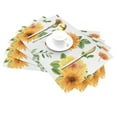 thumbnail image 2 of YFYANG Washable Heat-Resistant Placemats, 70% PVC/30% Polyester, Watercolor Sunflower Flower Kitchen Table Mat, 12" x 18" 1 Pcs, 2 of 6
