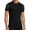 Black, variant on Men's Crew Neck Elastic Tees Basic Curved Hem Cooling Stretchable Short Sleeve Tops Quick Dry Summer Running Fitness Training Shirts Black M
