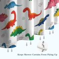 thumbnail image 6 of Colorful Dinosaur Assortment Pattern Shower Curtain 84"x72" ,Bathroom Decorative Shower Curtains Set with 12 Hooks,Modern Waterproof Washable Shower Curtain, 6 of 6