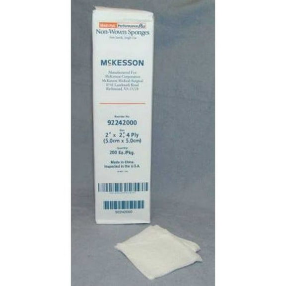 McKesson 92242000 NonWoven Sponge, Pack of 200